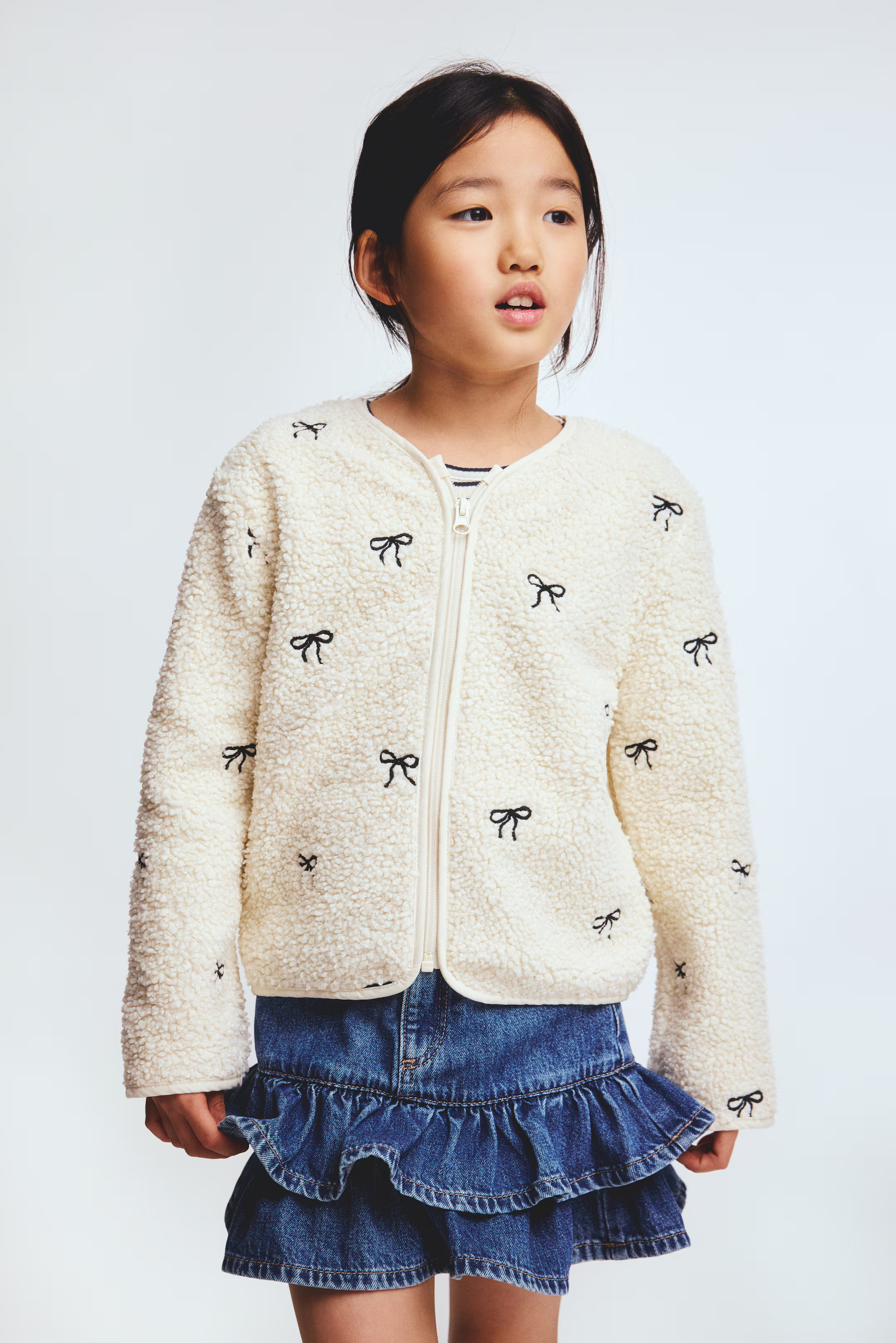 Teddy Fleece Cardigan with Zipper | H&M (US + CA)