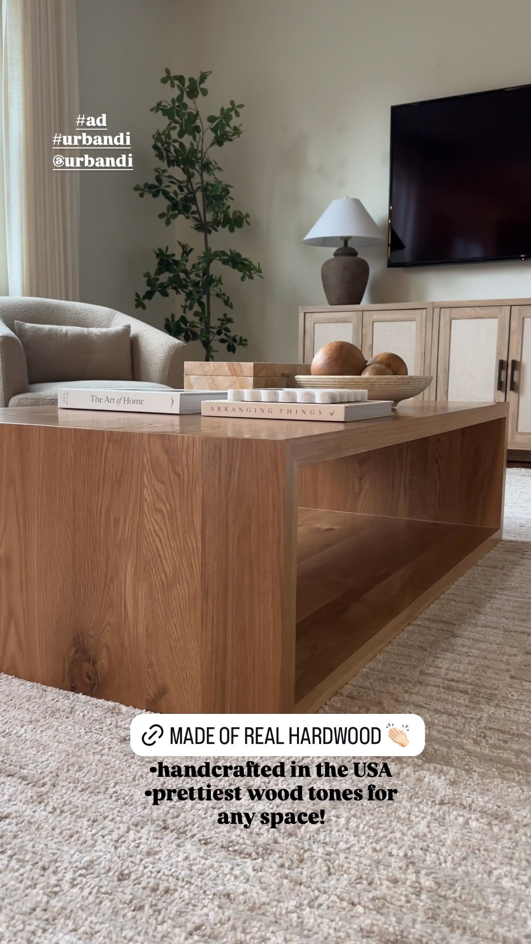 My new solid hardwood coffee table is bringing all the earthy vibes to my living room and I love it!

#ad #urbandi

#LTKHome