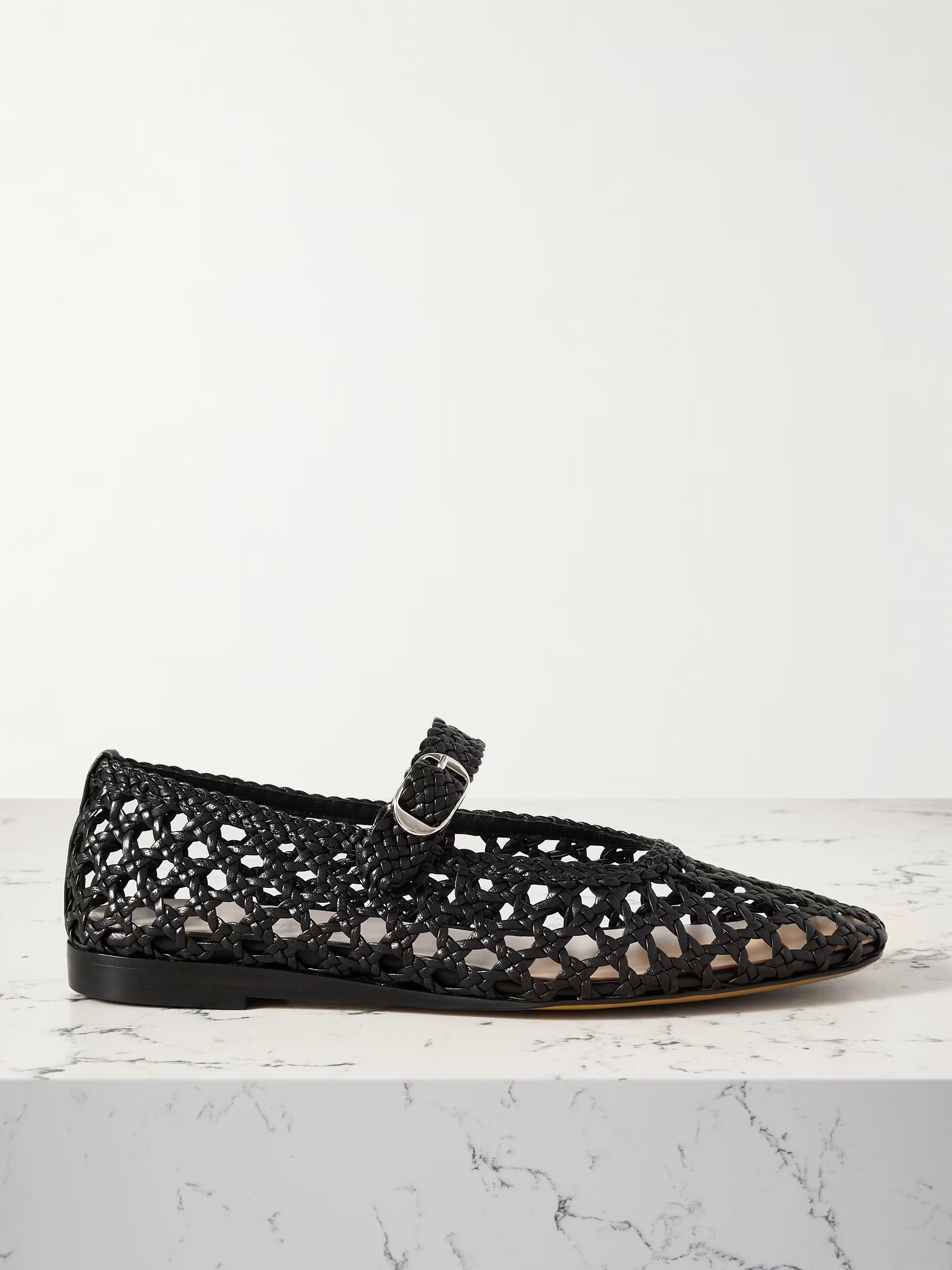 Woven leather Mary Jane ballet flats | NET-A-PORTER APAC