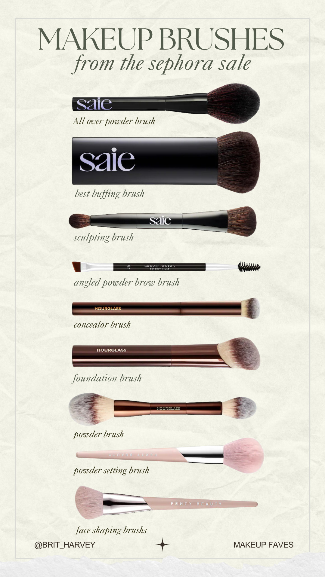 ✨ Makeup Brushes Worth Grabbing in the Sephora Sale ✨
The right brushes make all the difference 🖌️
I’ve rounded up my tried-and-true picks — from the best buffing brush to my go-to powder and foundation brushes. Perfect time to upgrade your makeup tools while they’re on sale!

💸 Rouge: 20% off | VIB: 15% off | Insiders: 10% off

#SephoraSale #MakeupFavorites #SephoraHaul #MakeupBrushes #CleanBeauty #BeautyTools #SephoraFinds #FallBeauty 

 

#LTKBeauty