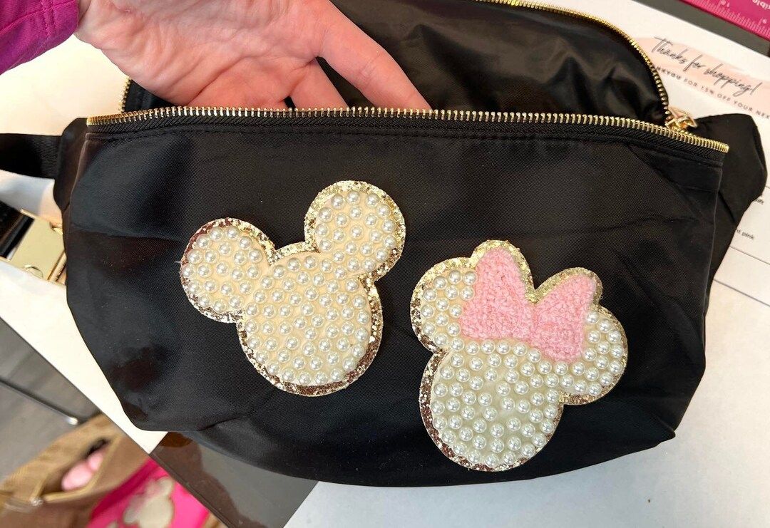 Pearl Jumbo Fanny Pack Large Waist Bag Crossbody Bag Adult Disney Bag Customizable Chenille Patch... | Etsy (US)
