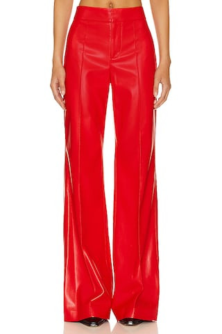 Alice + Olivia Dylan Faux Leather Pant in Bright Ruby from Revolve.com | Revolve Clothing (Global)