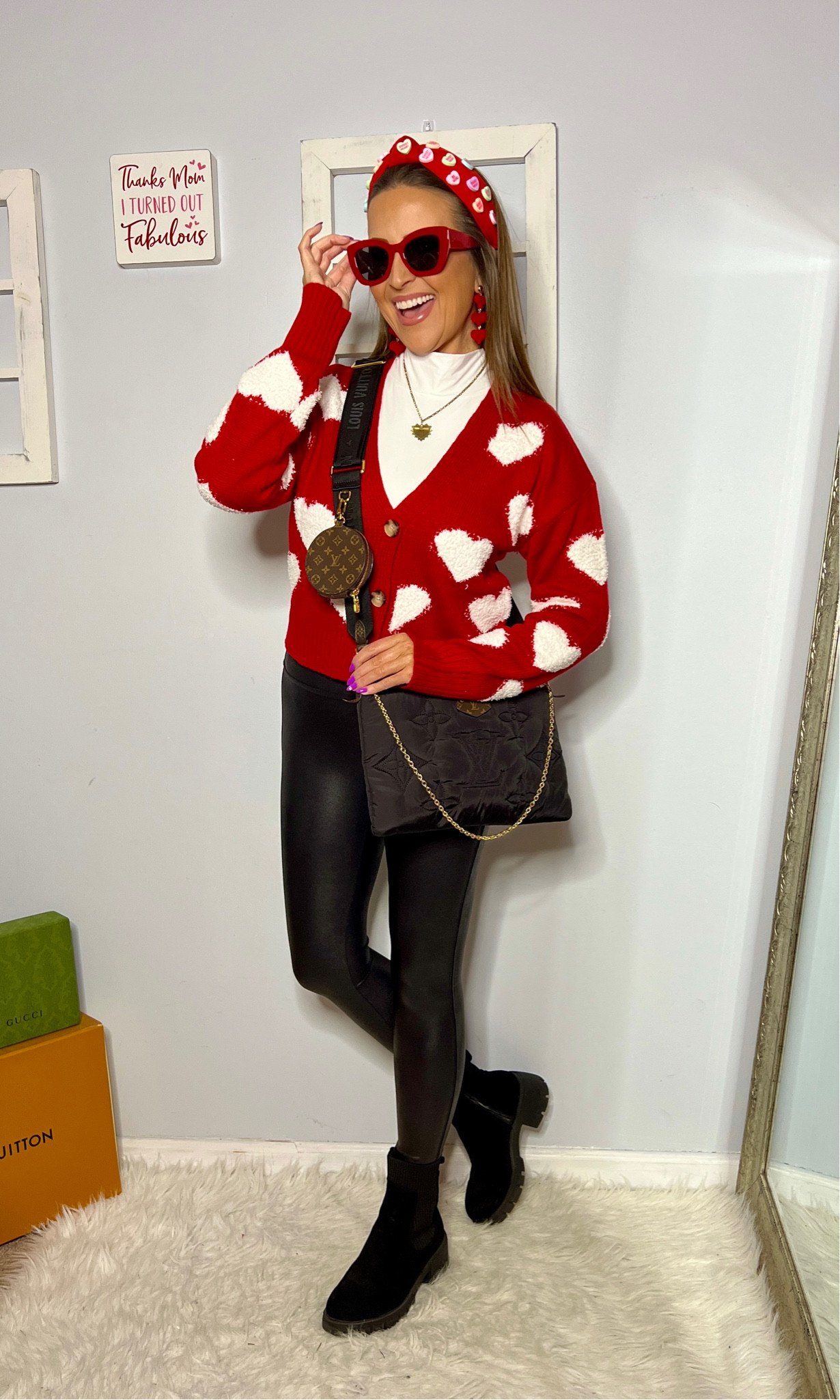 𝐔𝐬𝐞 𝐜𝐨𝐝𝐞 𝐒𝐉𝐋𝐈𝐍𝐙𝟑𝟎𝐀 𝐭𝐨 𝐬𝐚𝐯𝐞 𝟏𝟎% 𝐨𝐧 𝐭𝐡𝐞𝐬𝐞 𝐬𝐮𝐧𝐠𝐥𝐚𝐬𝐬𝐞𝐬 𝐚𝐧𝐝 𝐚𝐥𝐥 𝐨𝐭𝐡𝐞𝐫 𝐒𝐎𝐉𝐎𝐒 𝐠𝐥𝐚𝐬𝐬𝐞𝐬 𝐨𝐧 𝐀𝐦𝐚𝐳𝐨𝐧! #sojospartner

🌟Purse is the same one linked, I just removed the pink pouch 

Casual Valentine’s Day outfit, winter outfit, heart cardigan, Walmart fashion finds, Walmart must haves, Louis Vuitton inspired crossbody bag, Chelsea boots, valentine earrings, heart earrings, faux leather leggings, white mock neck turtleneck bodysuit, red sunglasses 

#LTKstyletip #LTKfindsunder100 #LTKSeasonal