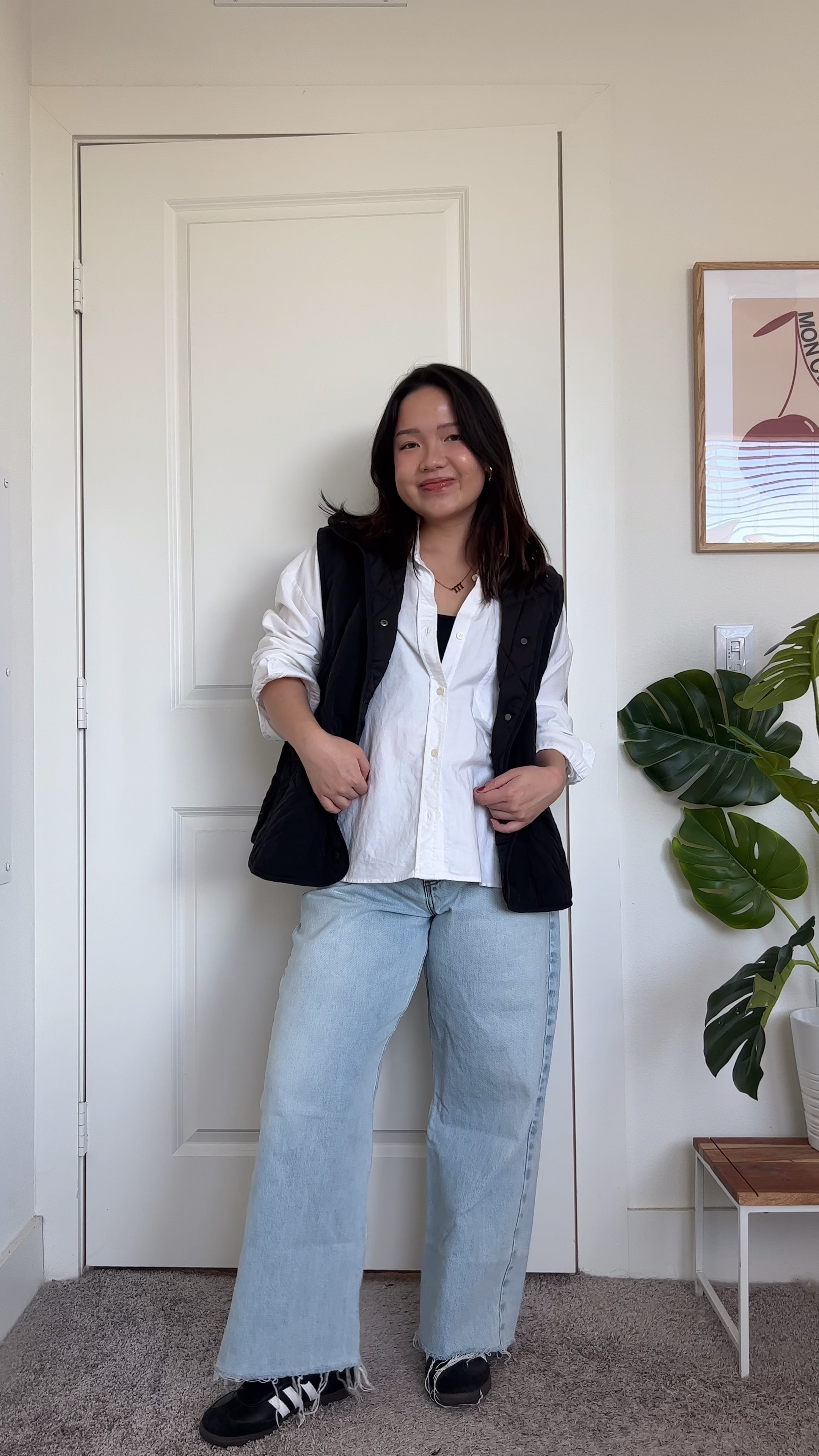 casual and chic outfit for a cozy fall coffee date ☕️🍂

item details:
- white shirt is from Djerf Avenue but linking similar options below
- jeans are from Frame (wearing size 28) but they might be out of stock so I also linked some similar options below
- wearing jacket in size L (linked exact item)
- wearing shoes in size men’s 5.5 (i’m a women’s 6 so these run just a tiny little large but still perfect for me)

🏷️ fall outfit ideas, fall fashion outfit inspo, light wash wide leg jeans outfit, oversized fall jacket outfit, adidas sambas outfit idea, chic fall outfit inspo, comfy casual outfit



#LTKSeasonal #LTKstyletip