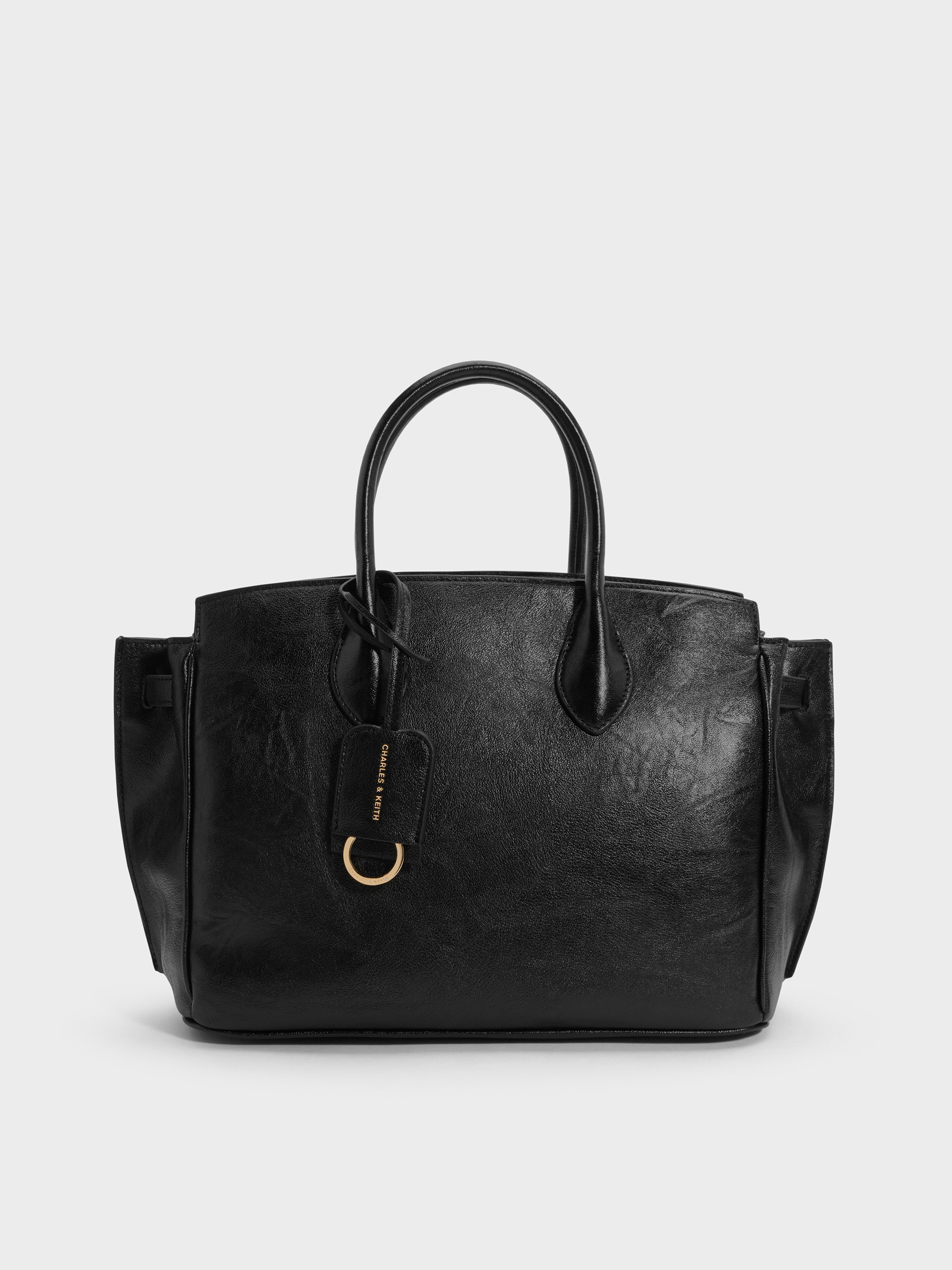 Black Large Ginevra Tote Bag | CHARLES & KEITH UK | Charles & Keith UK