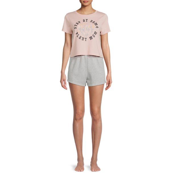Grayson Social Women's and Women's Plus Short Sleeve Pullover and Shorts Sleep Set, 2-Piece | Walmart (US)