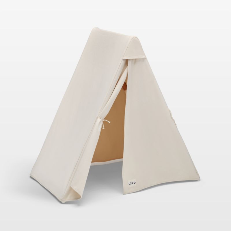 Lalo White Wood and Canvas Toddler Play Tent | Crate & Kids | Crate & Barrel