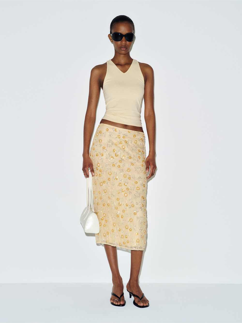 Helen Low Waist Midi Skirt | Reformation (Global)