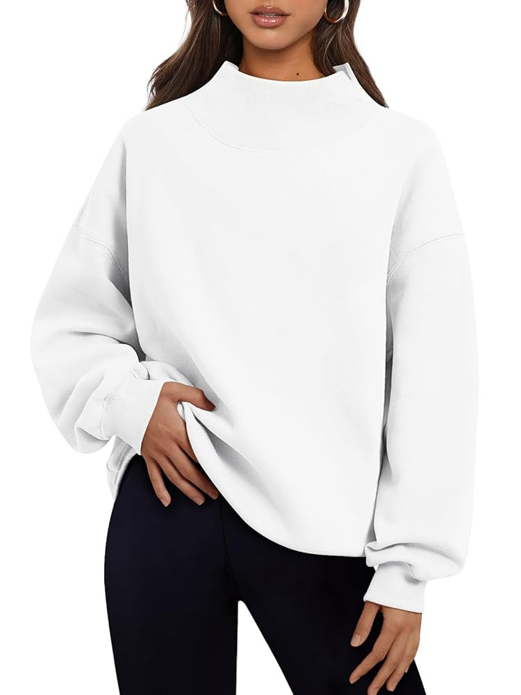 Trendy Queen Womens Oversized Sweatshirts Turtleneck Pullover Long Sleeve Hoodies Tops Fall Fashi... | Amazon (US)