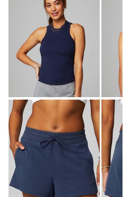 Fabletics tank and jersey shorts TTS