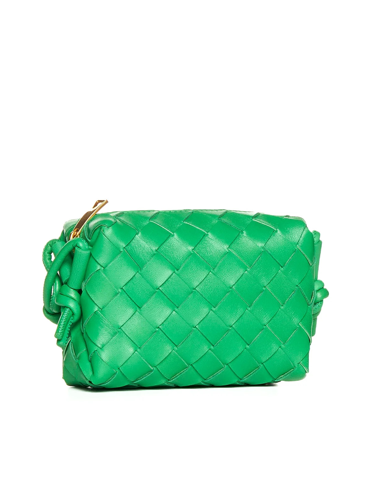 Bottega Veneta Interwoven Zipped Mini Shoulder Bag | Cettire Global