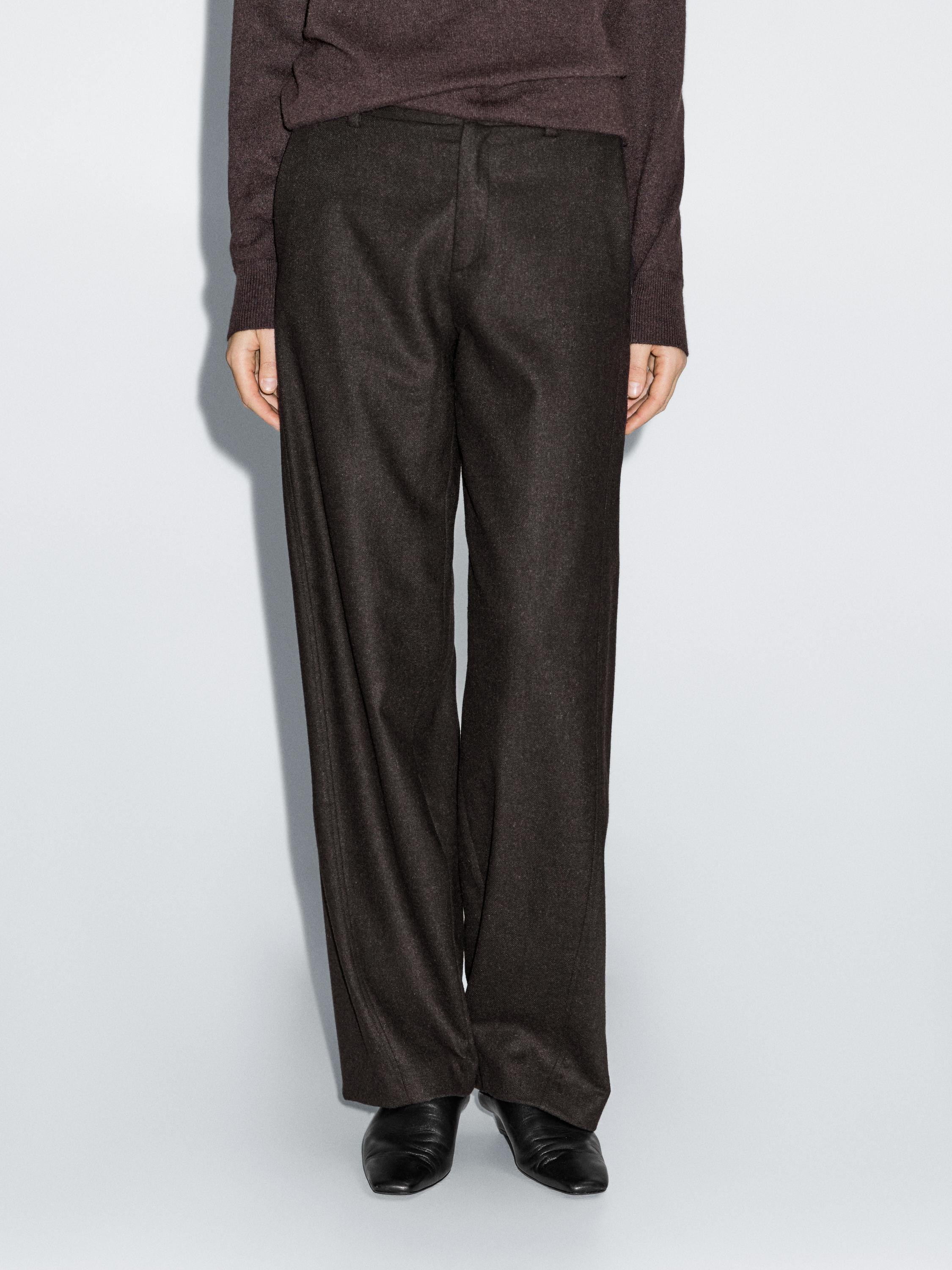 Flanellhose aus Wollmischgewebe | Massimo Dutti DE