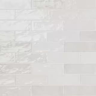 Kingston White 3 in. x 8 in. Glazed Ceramic Wall Tile (5.38 sq. ft./case) | The Home Depot