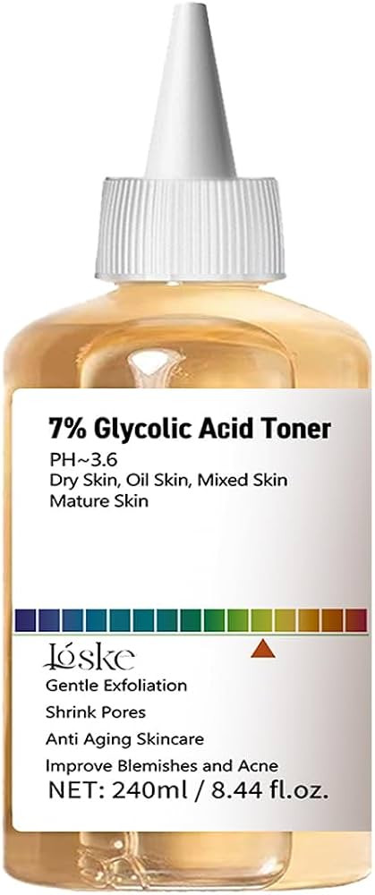 7% Glycolic Acid Face Exfoliating Toner for Clear Skin, Pore Minimizer, Radiant Complexion Enhanc... | Amazon (US)