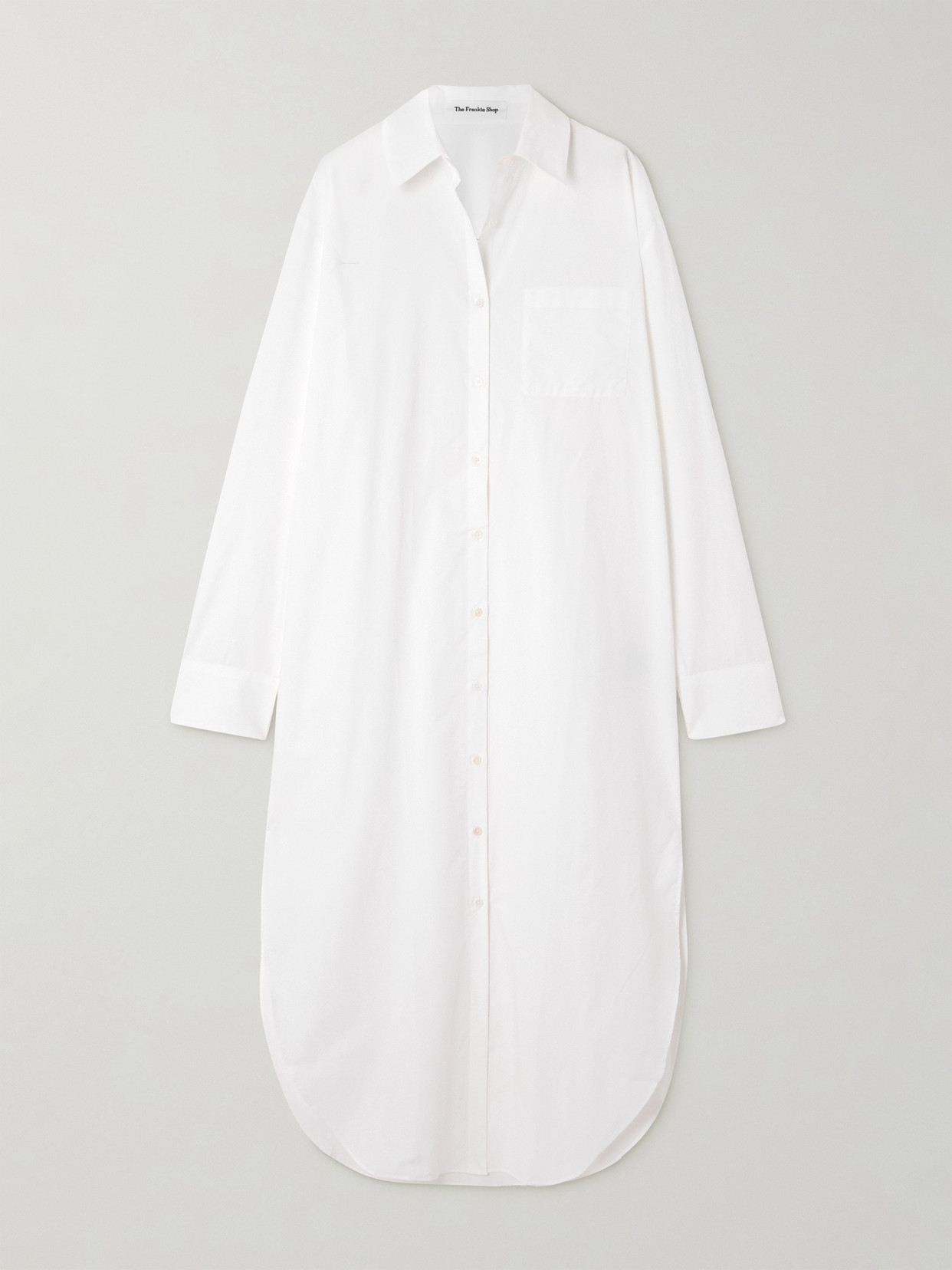 The Frankie Shop - Helena Cotton-poplin Maxi Shirt Dress - White | NET-A-PORTER (US)