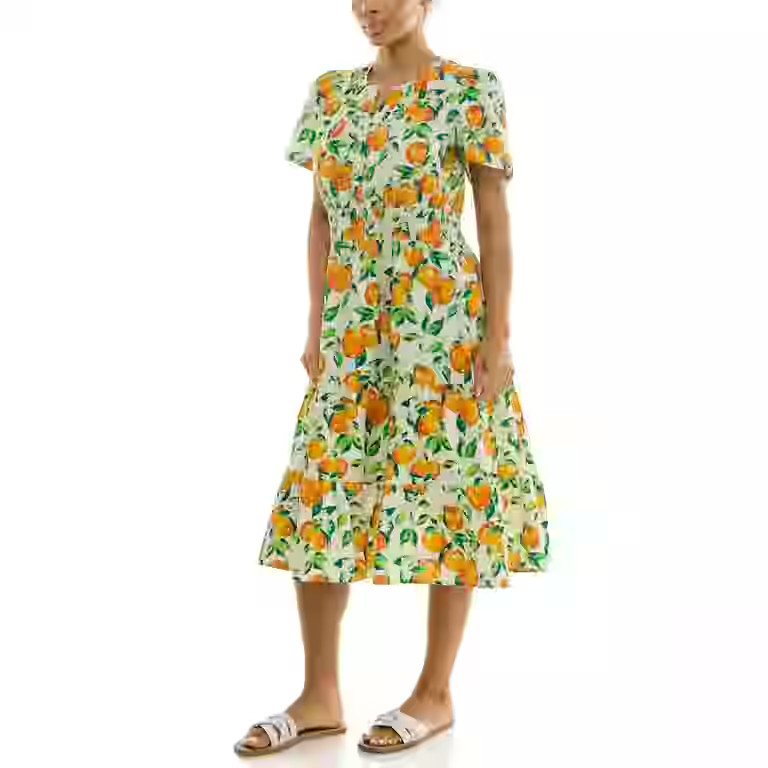 Nanette Lepore Women's Split Neck Tiered Maxi Dress, Sizes XS-XXXL | Walmart (US)