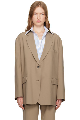 The Frankie Shop - Beige Bea Blazer | SSENSE