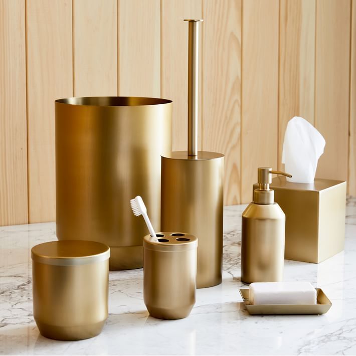 Caspian Metal Bath Accessories | West Elm | West Elm (US)