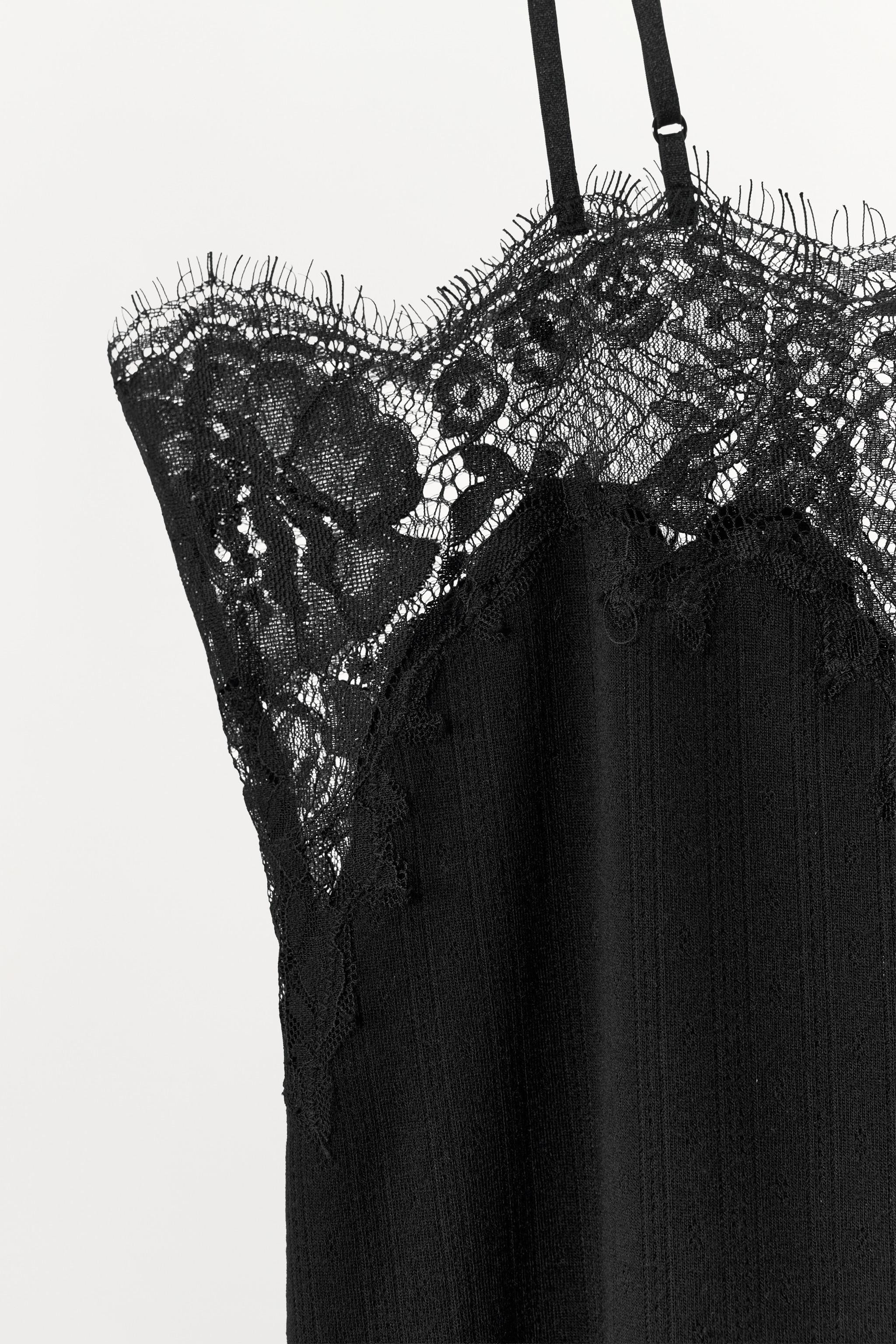 POINTELLE LACE STRAPPY TOP | Zara DE