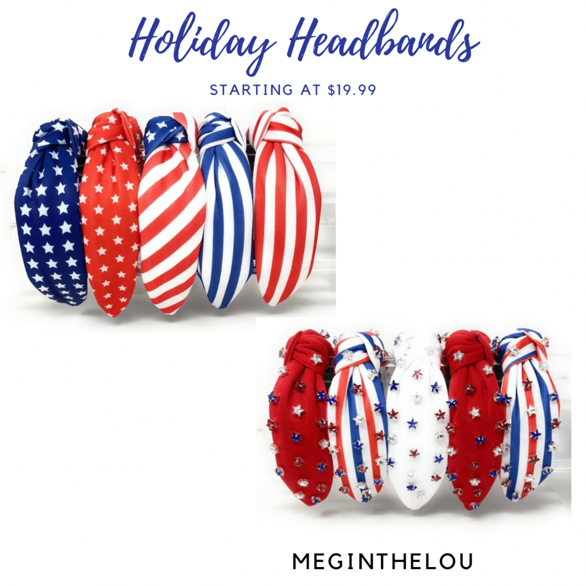 Starting at $19.99 holiday headbands 

#july4th #fourthofjuly #redwhiteandblue #under25 #etsy #etsyfinds #budgetfriendly #budgetfinds #accessories 

#LTKunder50 #LTKSeasonal #LTKstyletip
