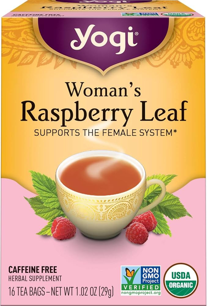 Yogi Tea Raspberry Leaf Tea - 16 Tea Bags per Pack (4 Packs) - Caffeine-Free, Organic Raspberry L... | Amazon (US)