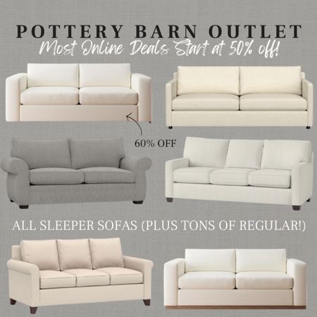 CLICK FIRST PHOTO TO VIEW FULL POTTERY BARN ONLINE OUTLET!
Huge restock!! Tons of open box sleeper sofas for 50% off or more!!! 

#LTKstyletip #LTKsalealert #LTKhome