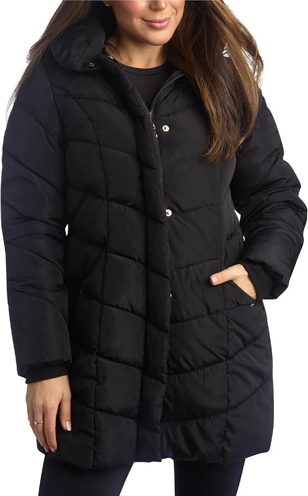 Steve Madden Womens Long Puffer Coat - Heavyweight Insulated Fall Winter Jackets for Women Windpr... | Amazon (US)
