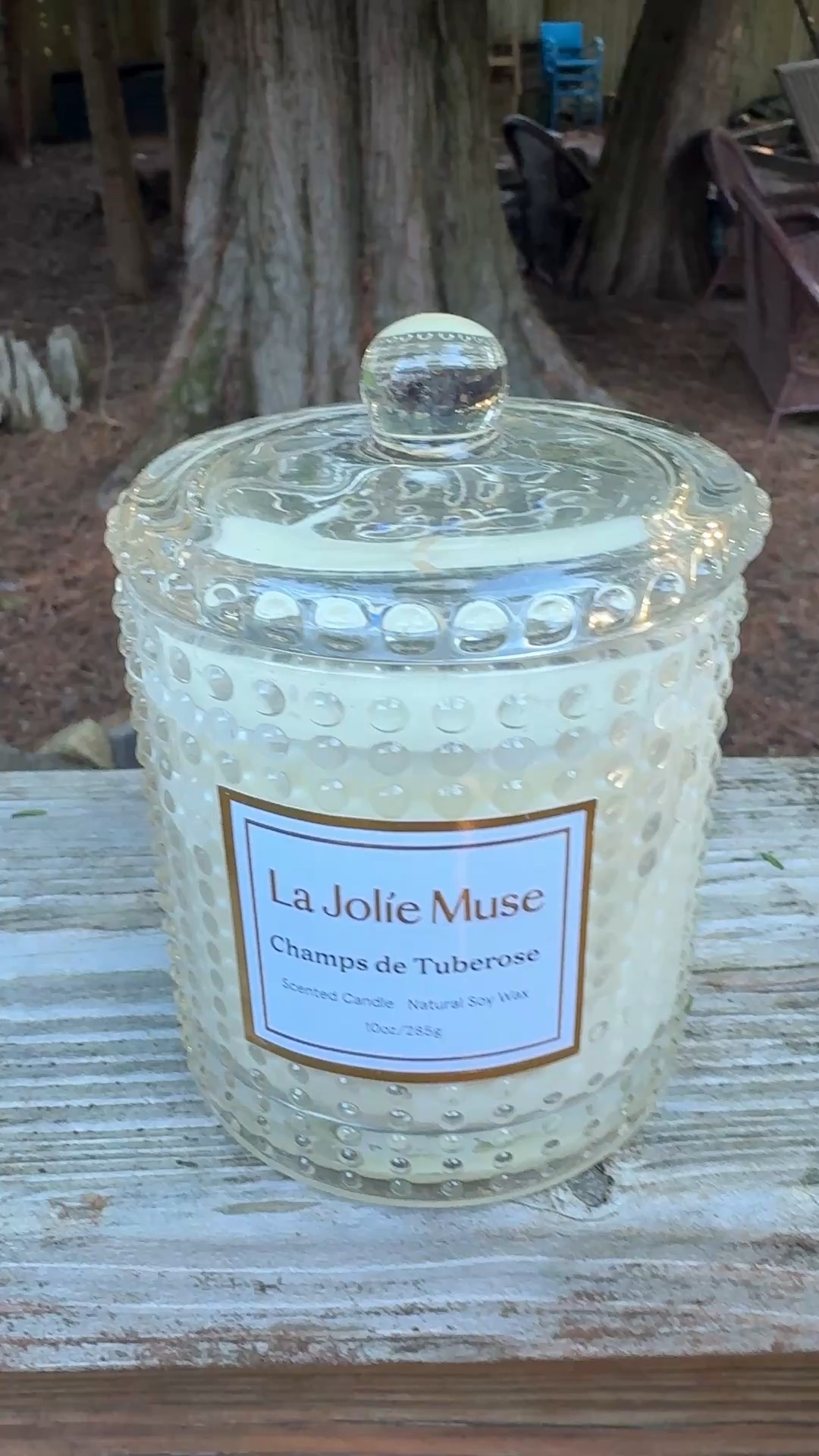 La Jolie Muse Champs de Tuberose Candle in Embossed Glass Jar. 

#LTKHome