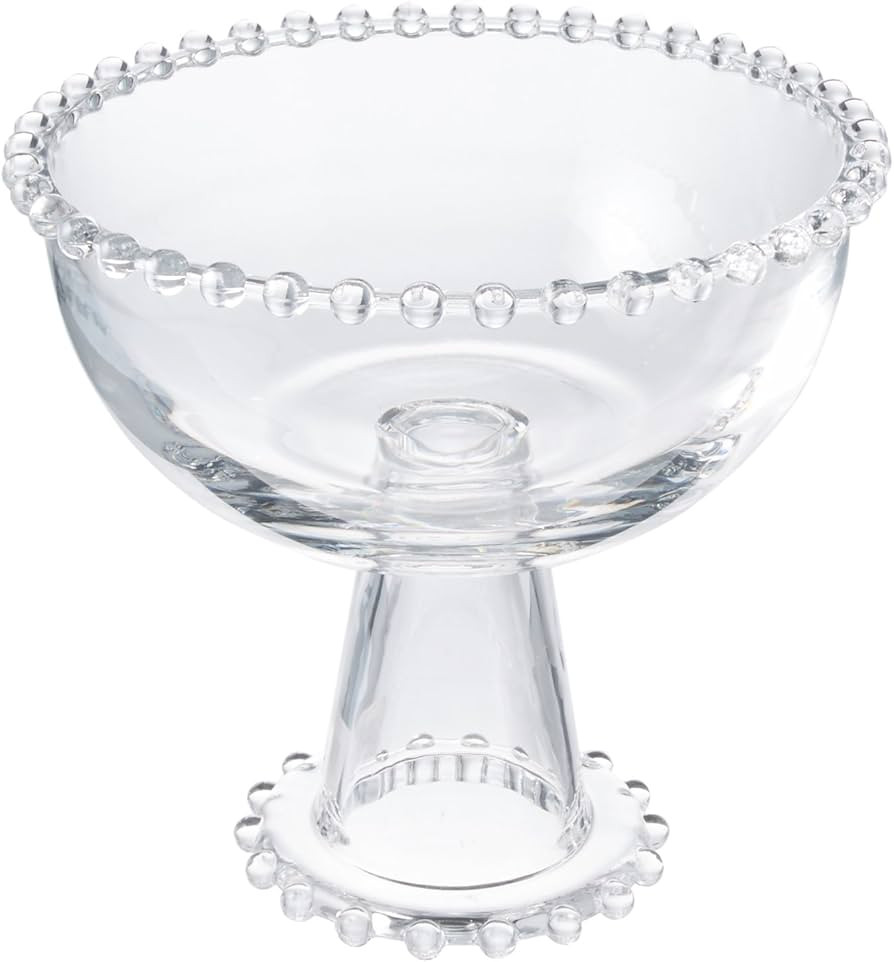 Diamond Star Glass 68016 7.5 Inch Beaded Candy Bowl Clear | Amazon (US)