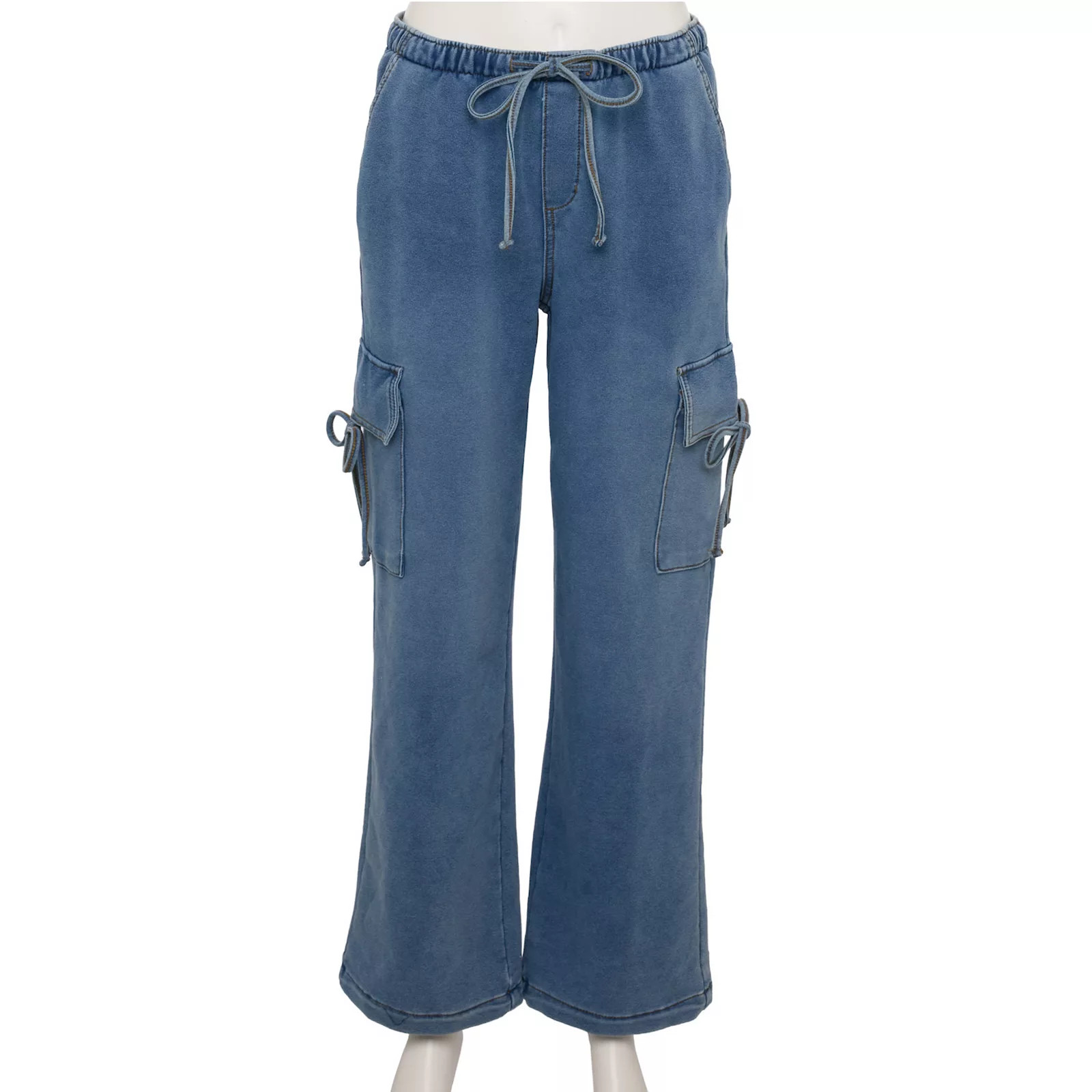 Juniors' Vanilla Star Bow Knit Cargo Pants | Kohl's