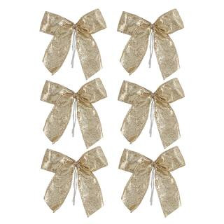 6" Gold Glitter Bows, 6ct. by Celebrate It™ | Michaels | Michaels Stores
