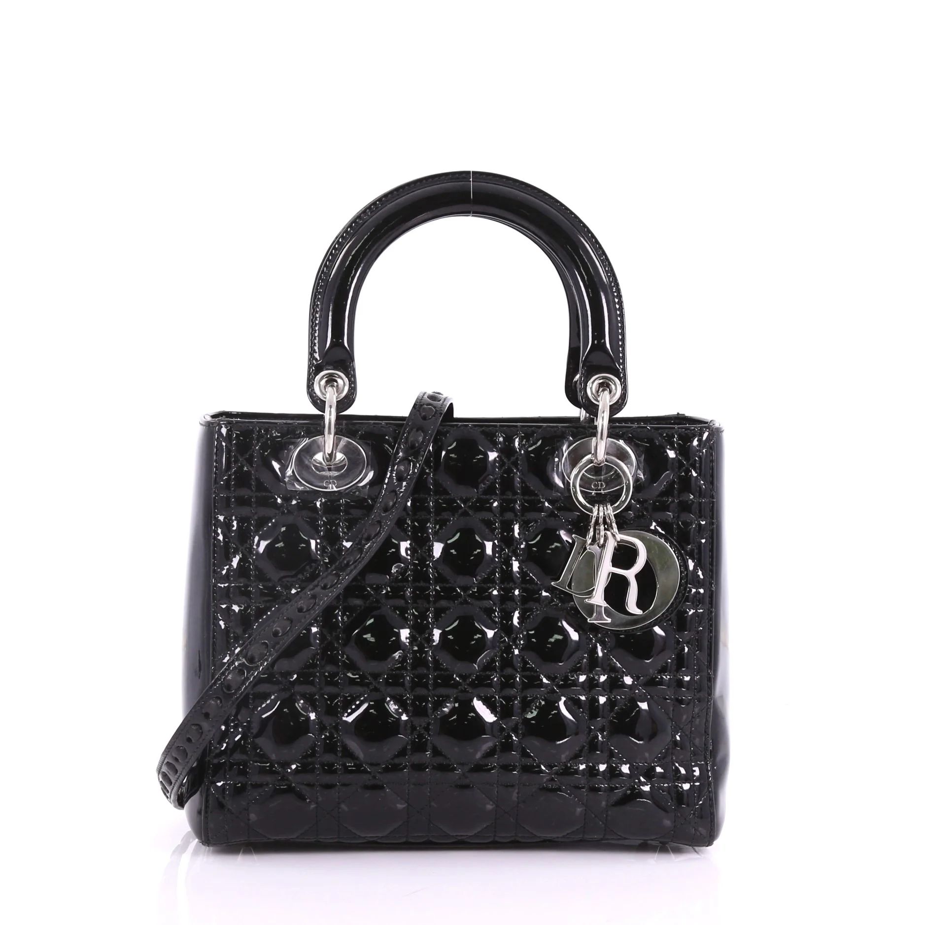 Christian Dior Lady Dior Handbag Cannage Quilt Patent 376627 | Rebag