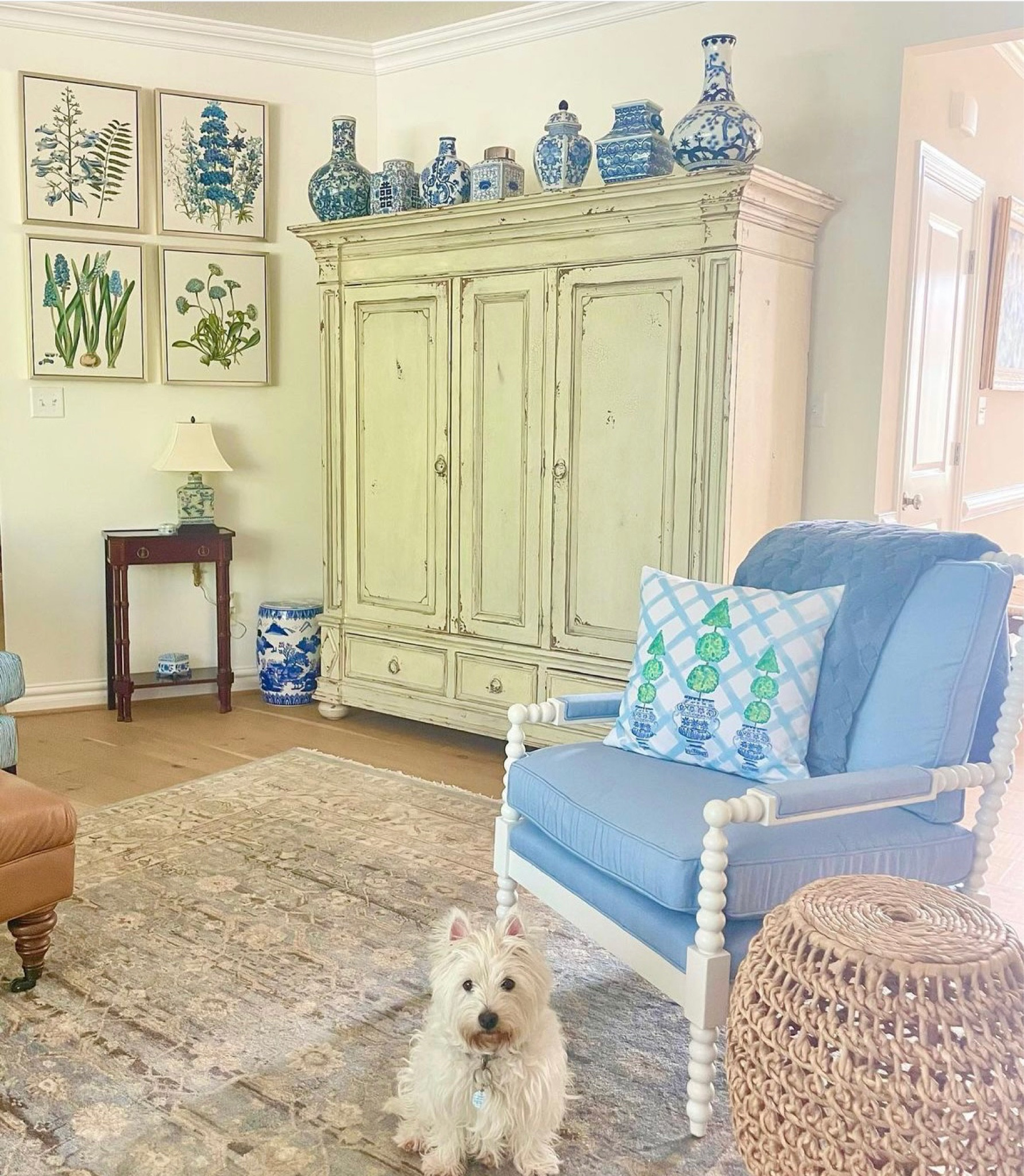 Shop my blue and white Ballard Designs home  