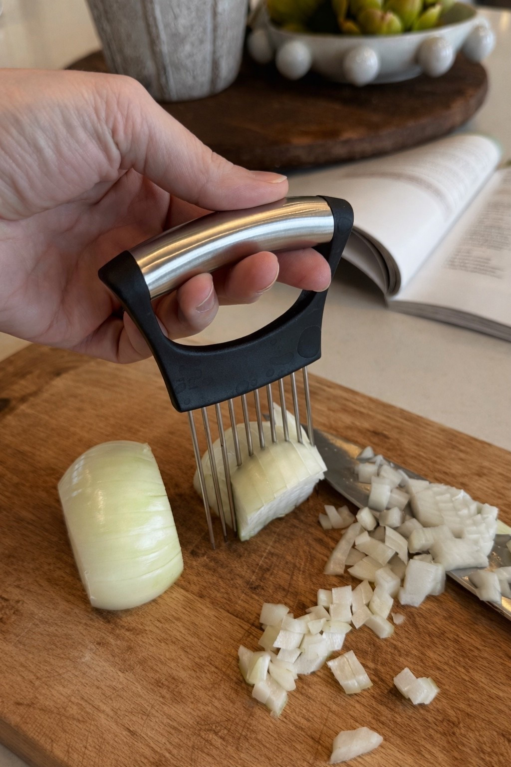 The best little gadget! I use it to chop all the time. Holds everything in place so you get the perfect chop every time. 

#LTKHome #LTKmomlife #LTKdayinmylife