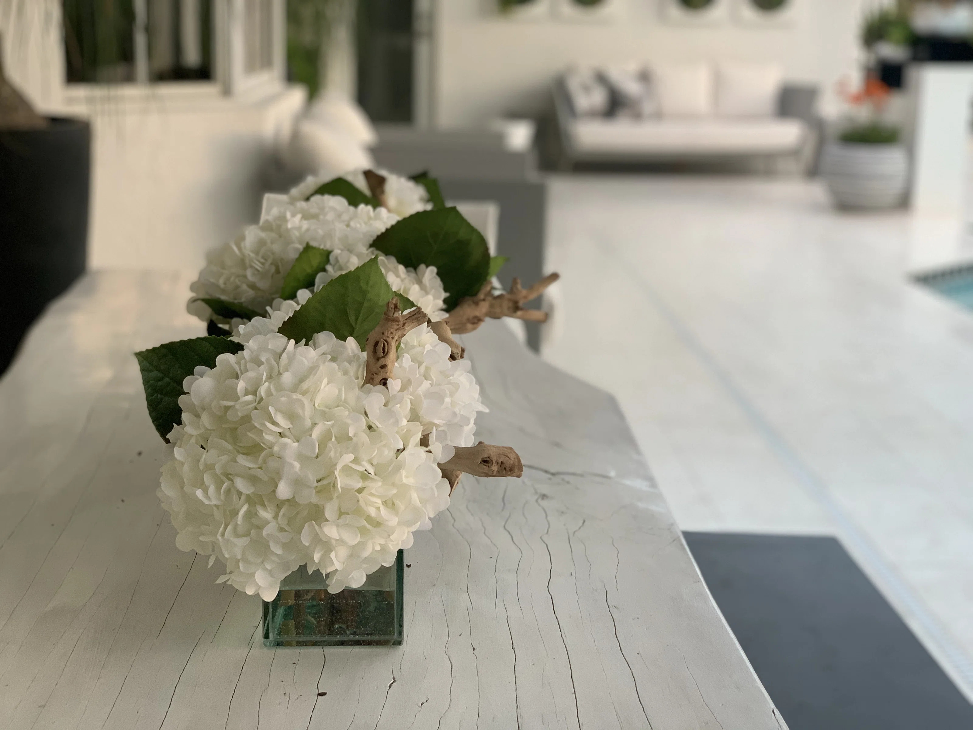 Casa Moderna Hydrangea Arrangement in Planter | Wayfair North America