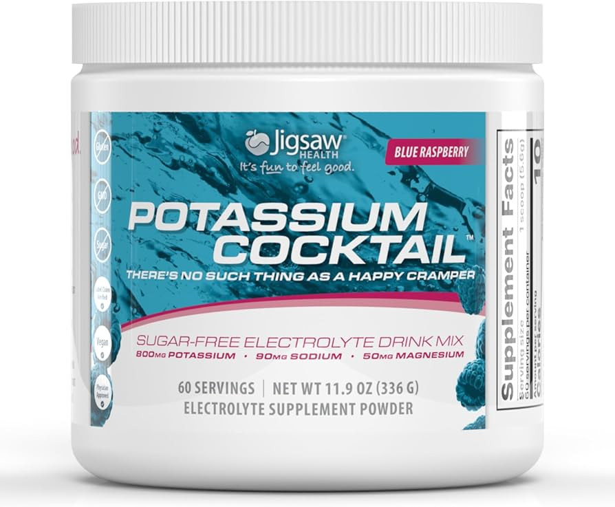 Jigsaw Health Potassium Cocktail | Formerly Pickleball Cocktail | Blue Raspberry Flavor | 60 Serv... | Amazon (US)