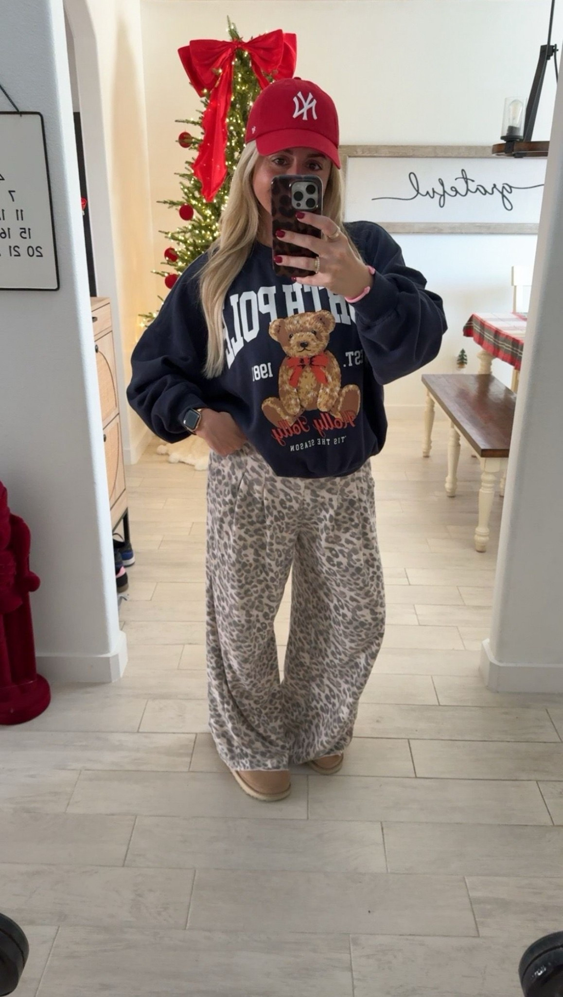 Cozy holiday outfit
Sweater xl
Leopard pants small
Uggs tts

#LTKHoliday #LTKFindsUnder100 #LTKootd