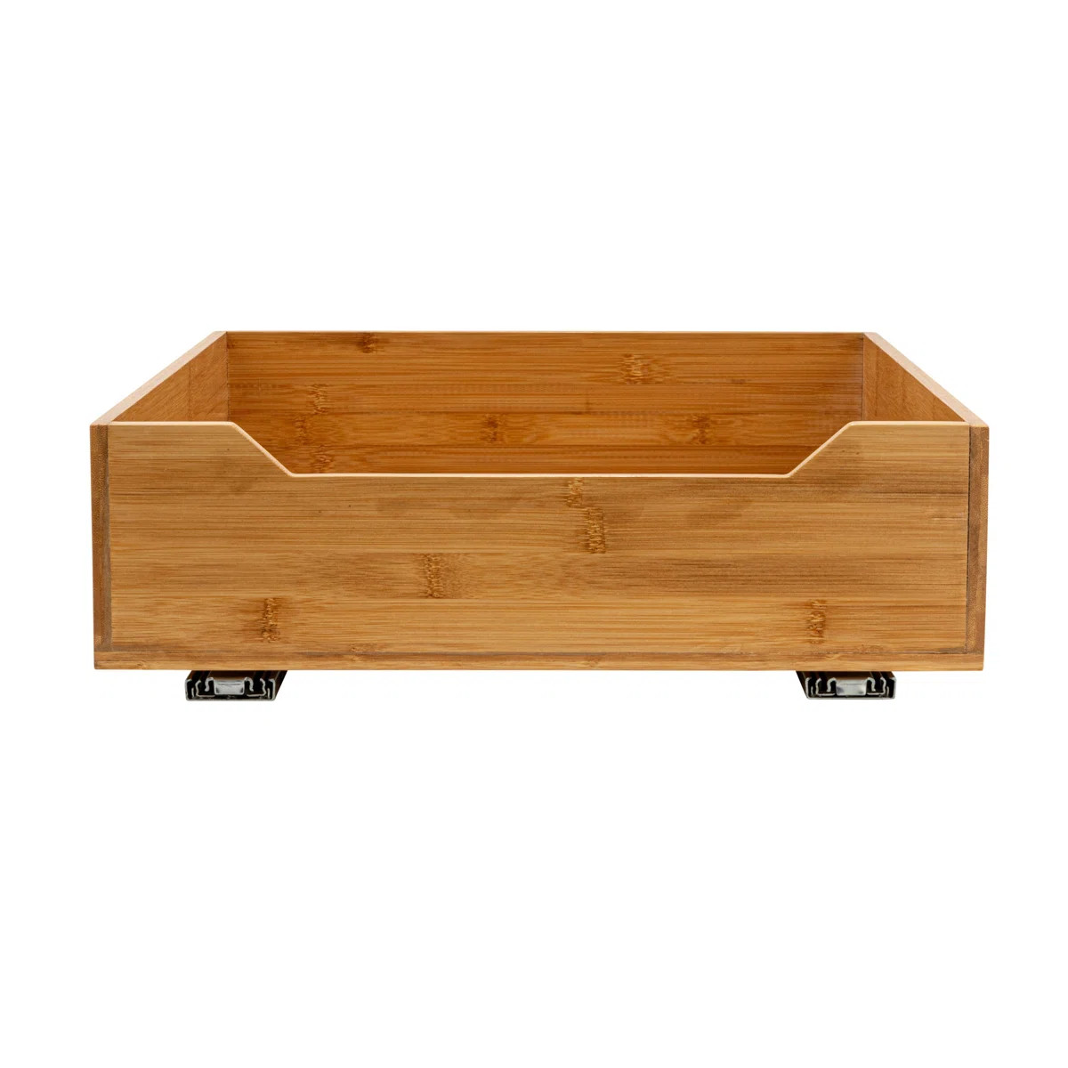 Glidez Bamboo and Steel Pull-Out/Slide-Out Storage Organizer for Under Cabinet Use - 1-Tier Desig... | Wayfair North America