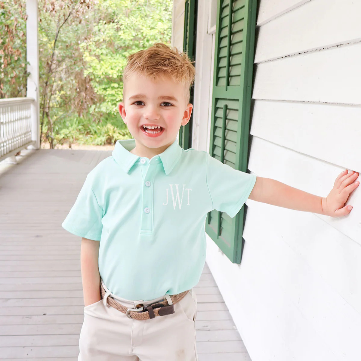 Solid Mint Knit Polo | Classic Whimsy