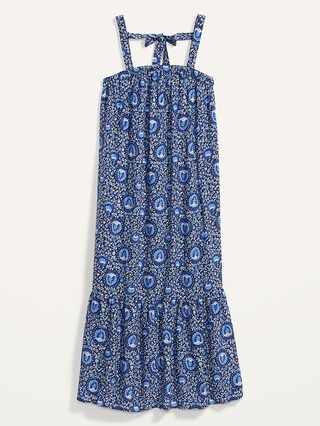 Sleeveless Tie-Back Cutout Maxi Swing Dress for Women | Old Navy (US)