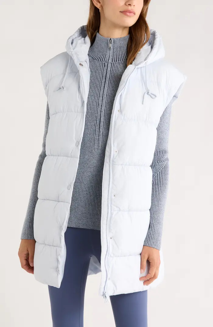 Longline Hooded Puffer Vest | Nordstrom