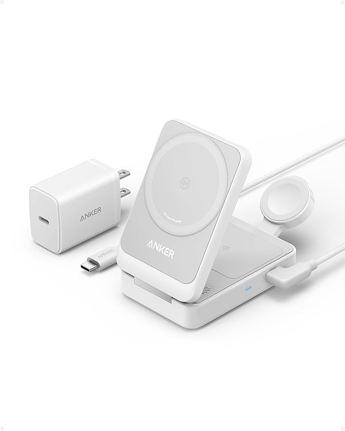 MagSafe Charger Compatible, Anker MagGo 3-in-1 Charging Station, Qi2 Certified 15W Wireless Charg... | Amazon (US)