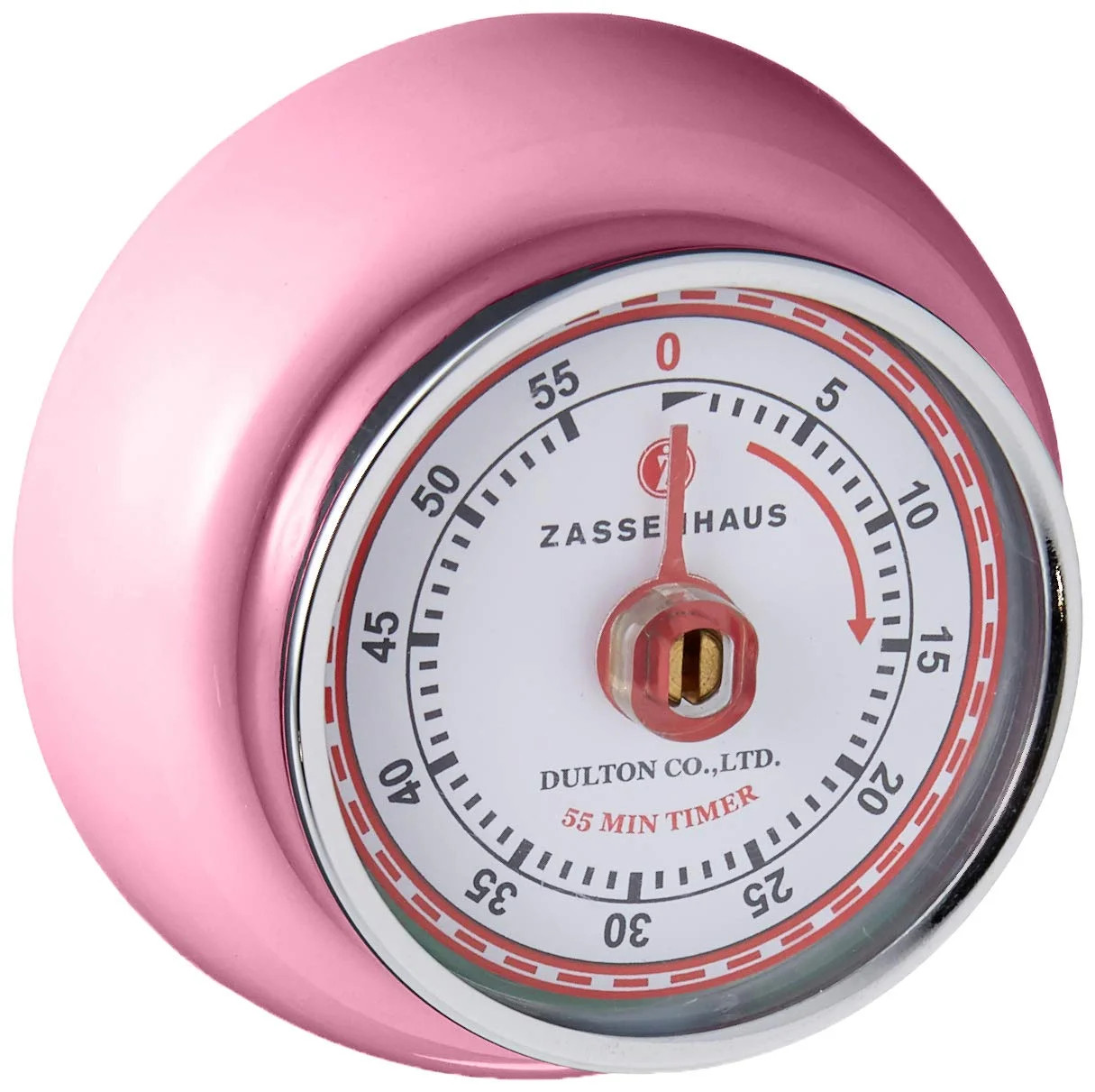 Zassenhaus Magnetic Retro Kitchen Timer, Classic Mechanical Cooking Timer (Pink) | Walmart (US)