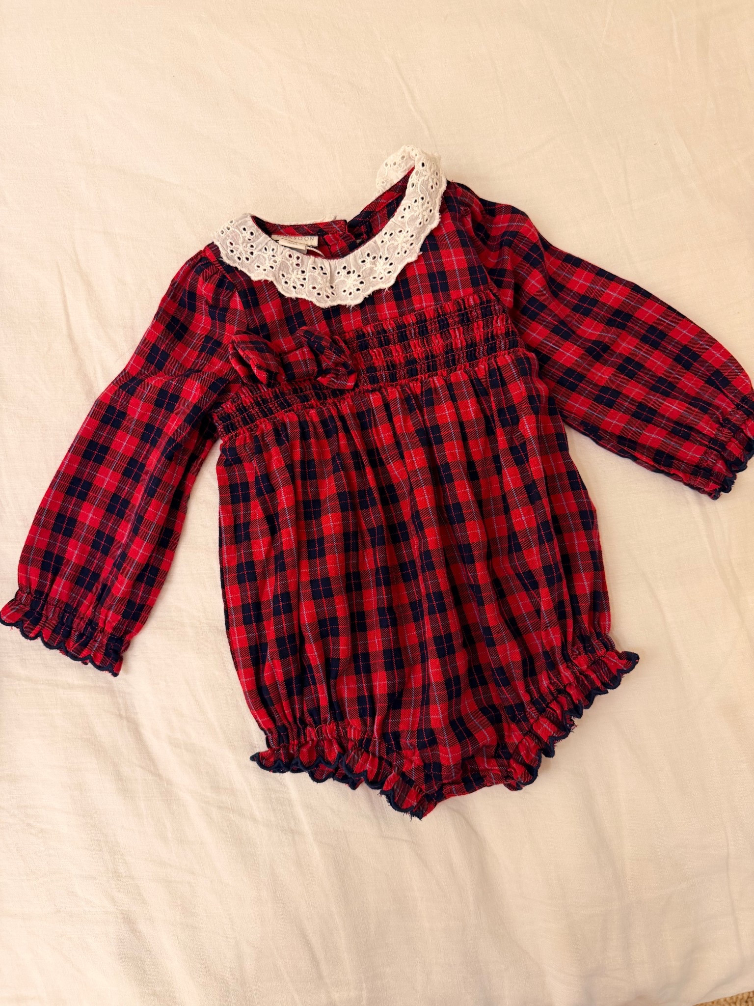 Christmas cotton tartan romper ❤️red

#LTKkids #LTKwinter #LTKfestive