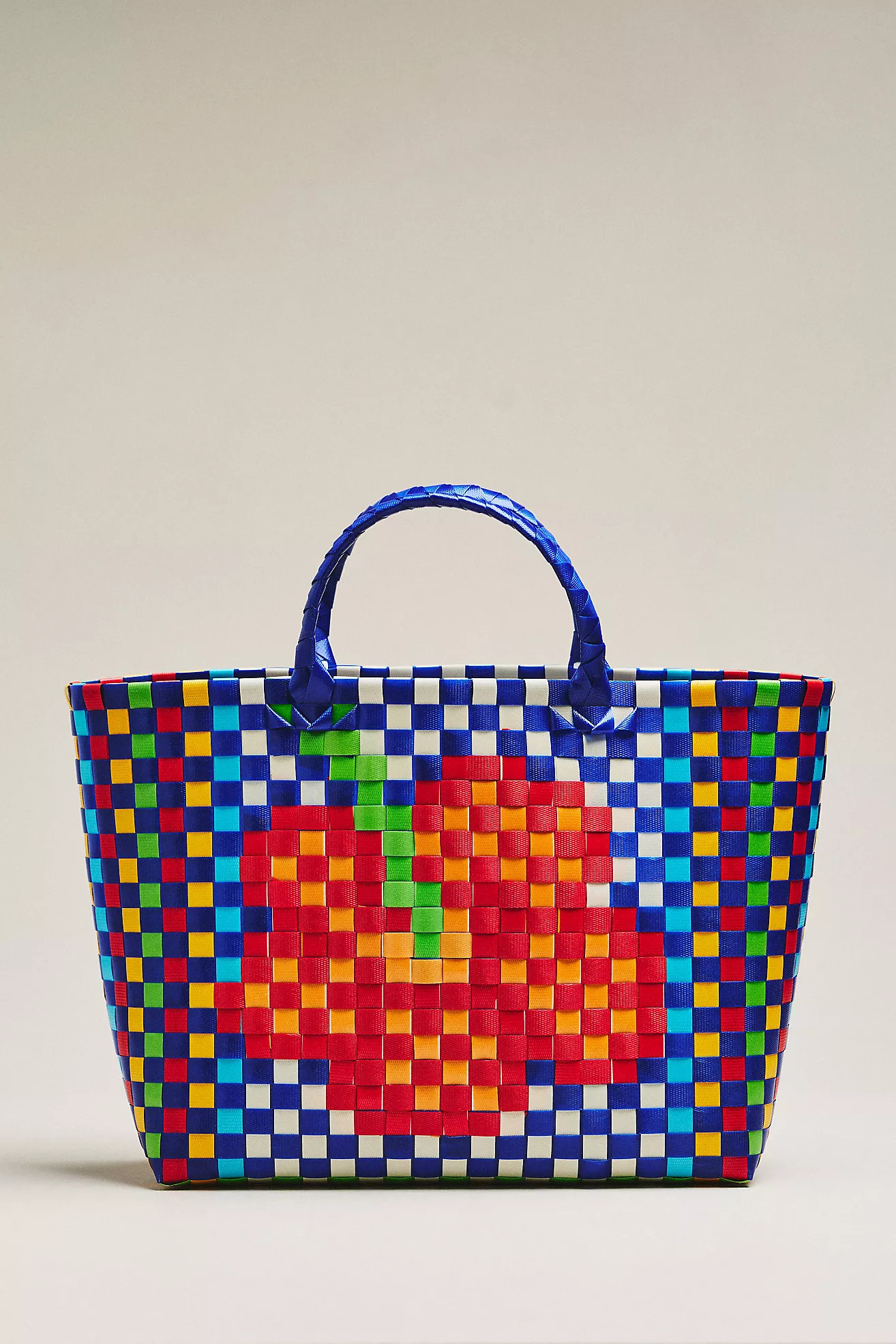 Farm Rio Multi-Colored Woven Tote Bag | Anthropologie (US)