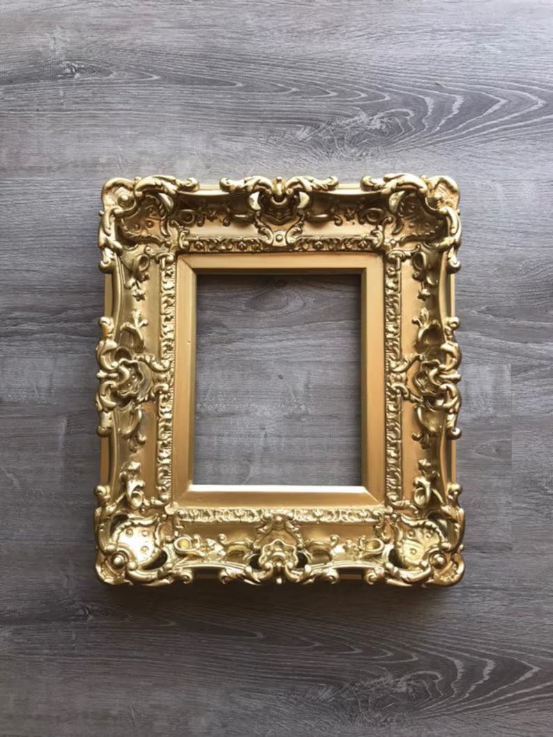 8x10 Gold Frame Baroque Style Picture Frame Art Frames Wall | Etsy | Etsy (US)