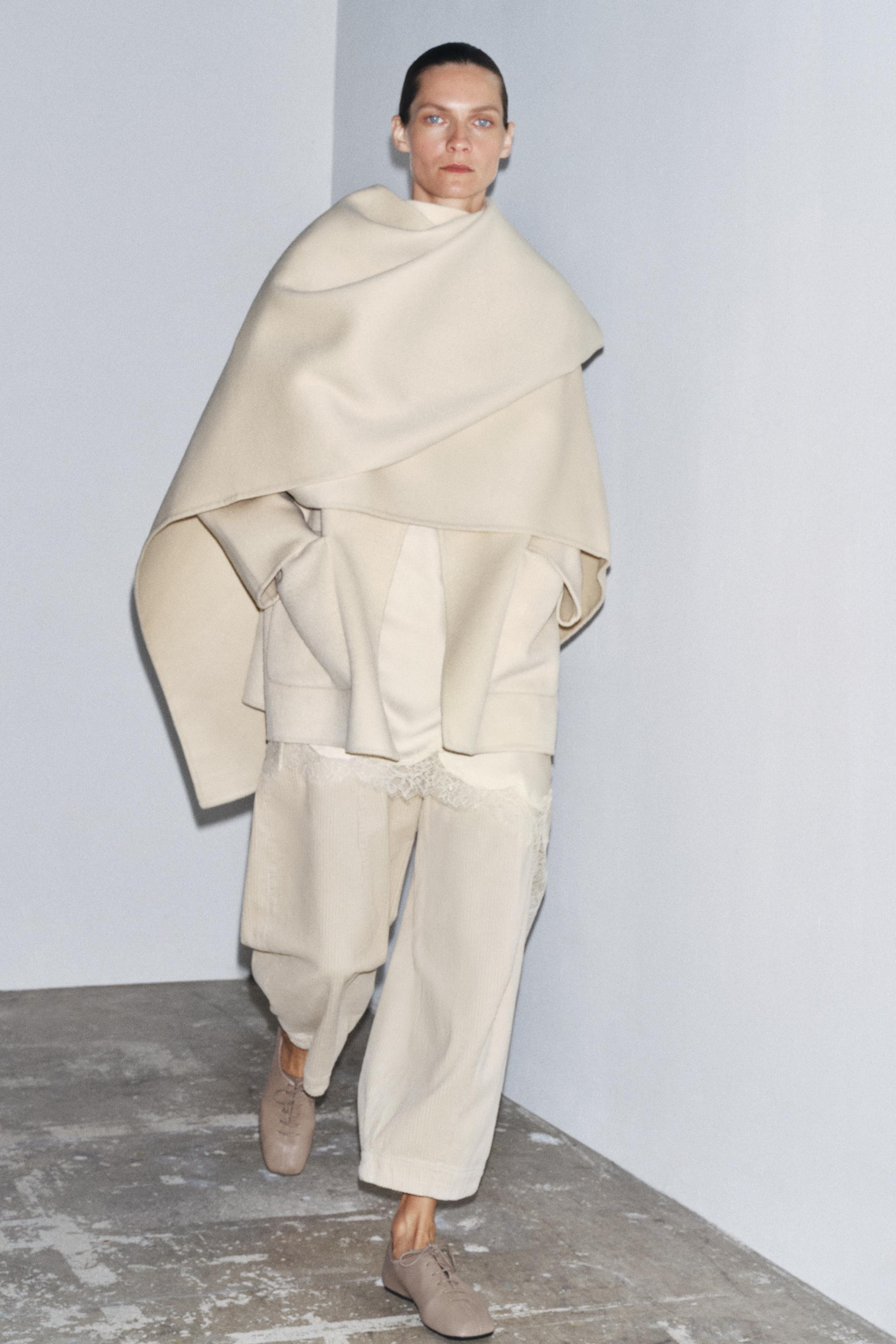 ZW COLLECTION WOOL BLEND CAPE COAT | Zara US