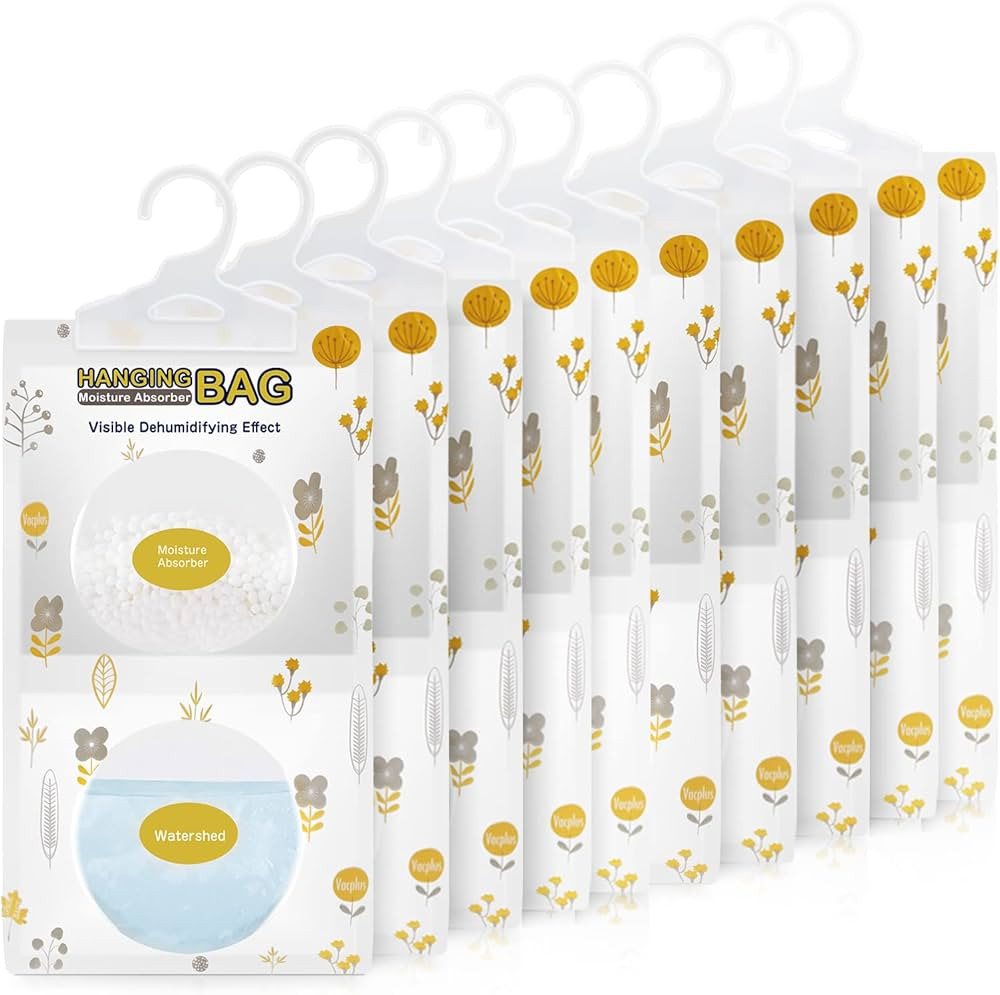 Vacplus Moisture Absorber Packets, Fragrance Free(10 Pack), Humidity Packs, Hanging Closet Dehumi... | Amazon (US)