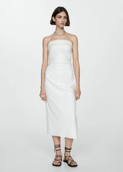 Draped detail dress -  Women | Mango USA | MANGO (US)