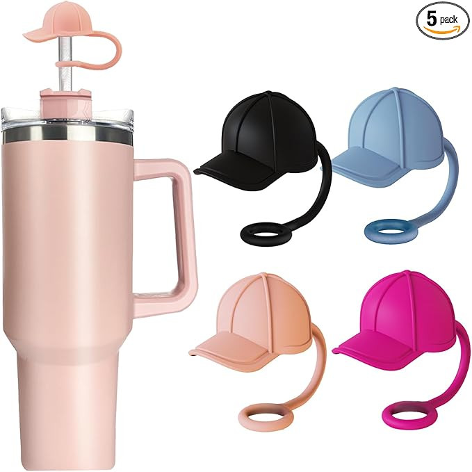 Straw Cover Cap for Stanley Cup, Silicone Straw Topper Compatible with 30&40 Oz Tumbler with Hand... | Amazon (US)